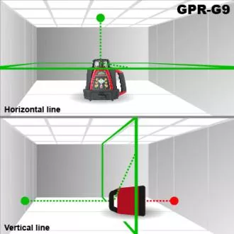 Rotační laser GPR-G9 - zelený paprsek