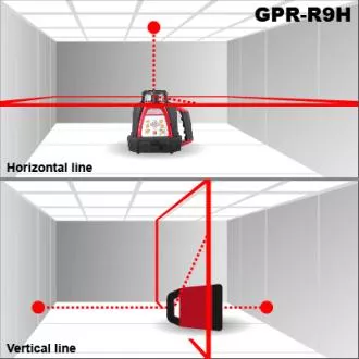 Rotační laser GPR-R9H - červený paprsek